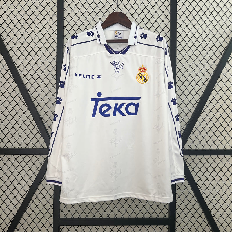 Camisa Real Madrid Home 94/95 - Versão Retro Manga Comprida