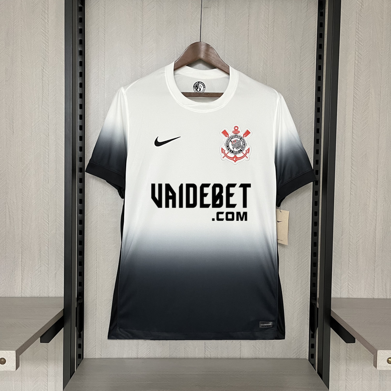 Camisa Corinthians Home 24/25 - Versão Torcedor com patrocínios