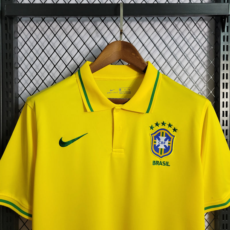 Camisa Polo Brasil - Amarela