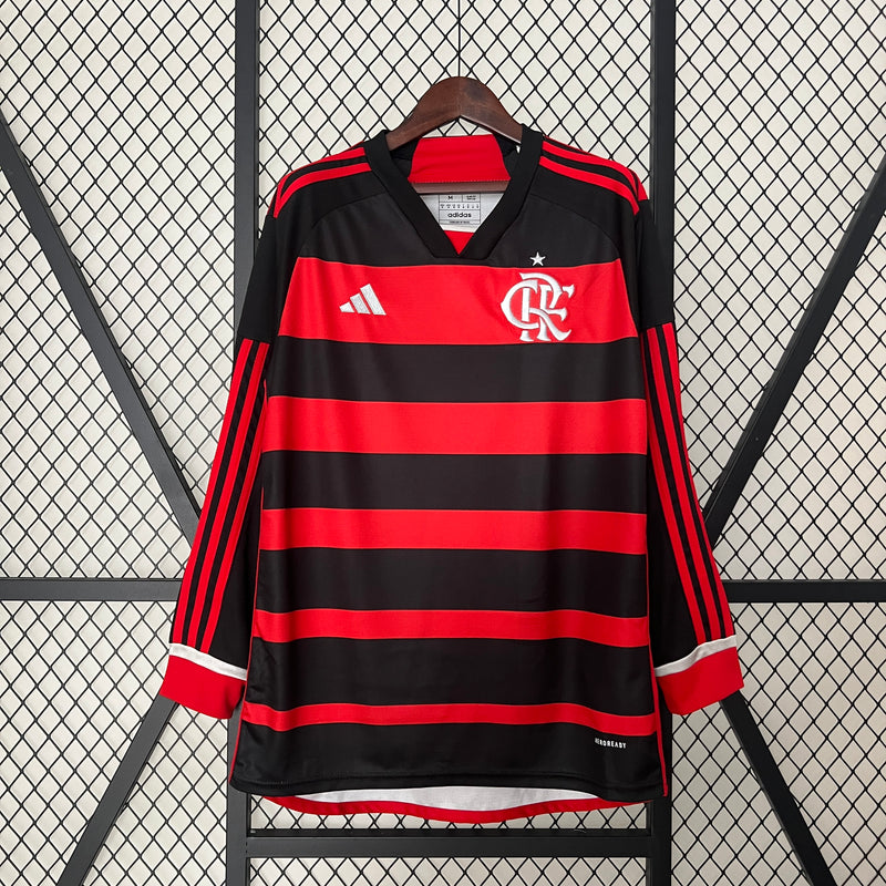 Camisa Flamengo Home 24/25 - Modelo Torcedor Manga Longa